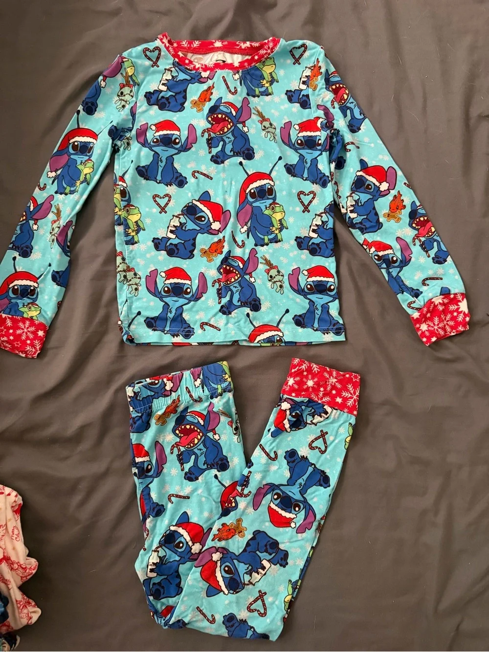 coZco Christmas Stitch Long Sleeve Pants PJ Set 3T PLAY